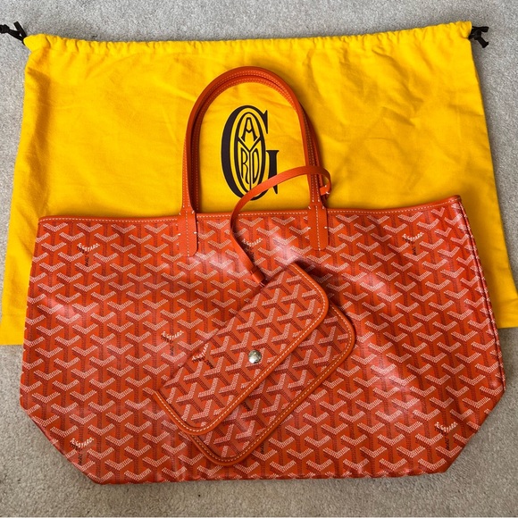 Goyard Bags Goyard St Louis Tote Bag Pm Orange Poshmark